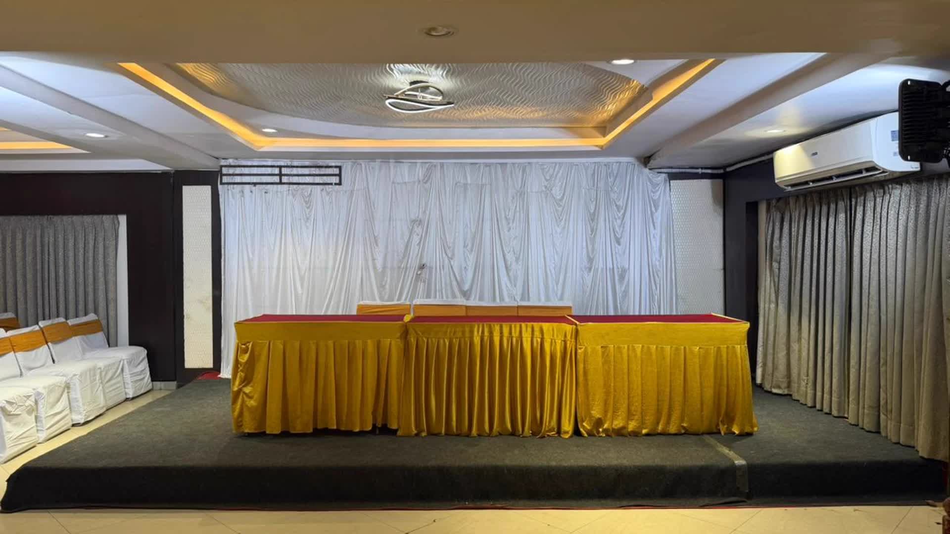 Event stage at Saket Banquet Hall Chandanagar