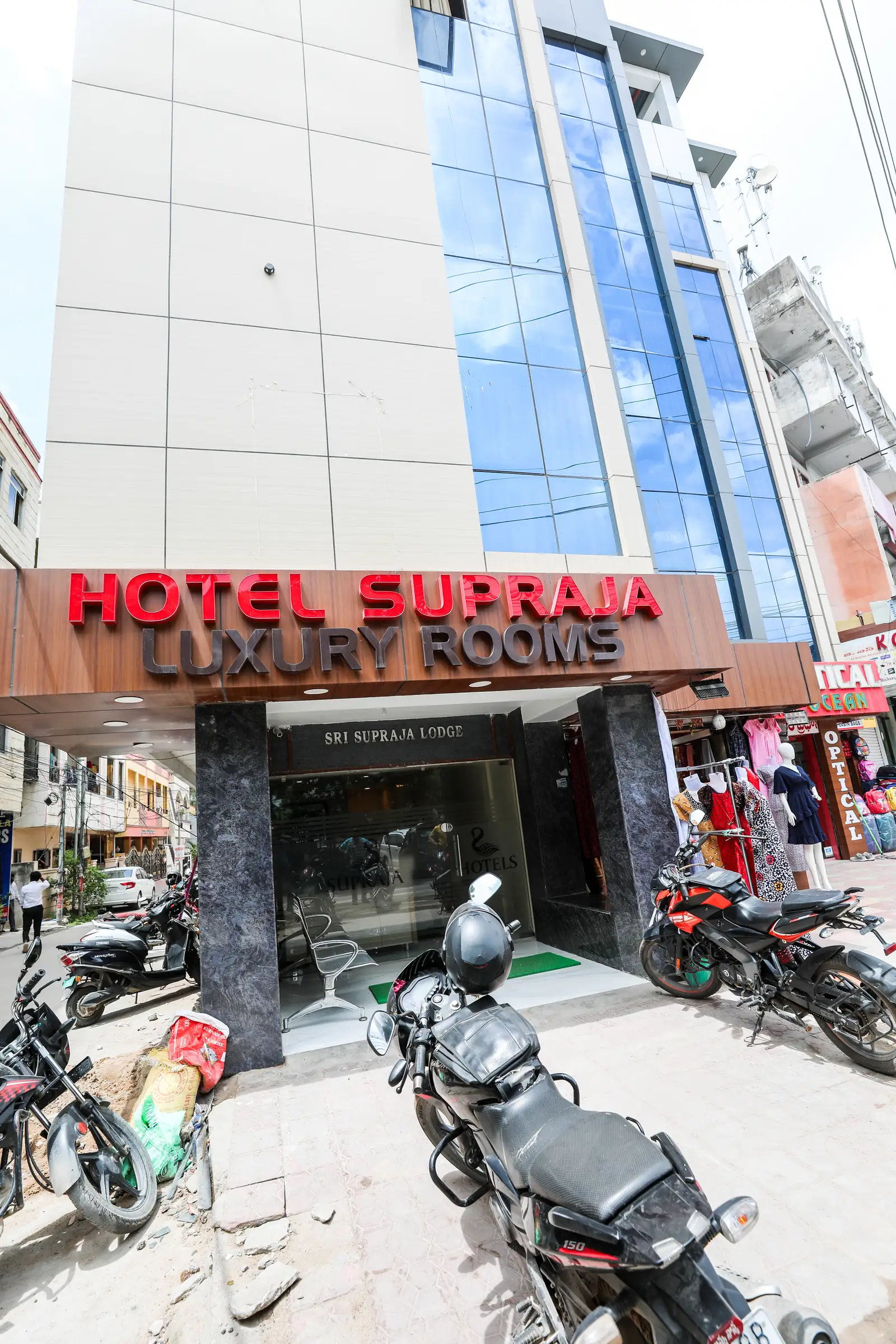 Supraja hotel exterior near Chandanagar Hyderabad